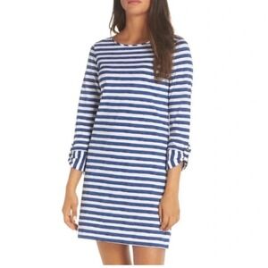 Lilly Pulitzer Marlowe Striped T-shirt Dress 3/4 Sleeve Dress XL Blue White Pima